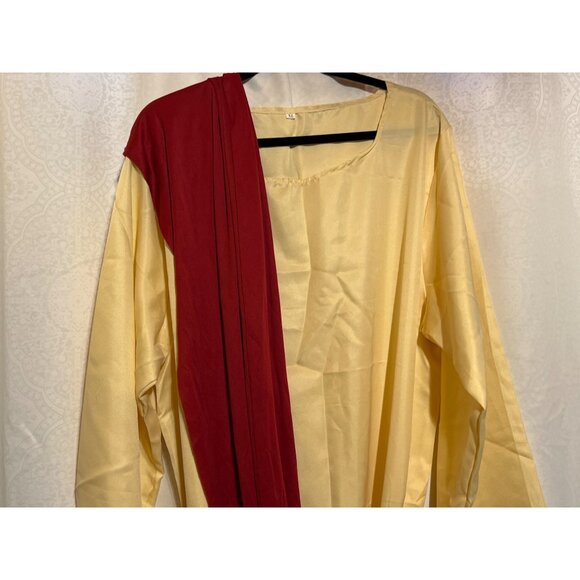 Yellow & Red Costume Robe With Rope Waist Tie - Picture 4 of 12
